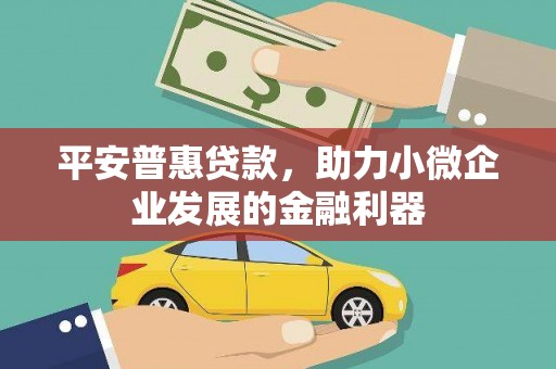 霞浦平安普惠贷款，助力小微企业发展的金融利器