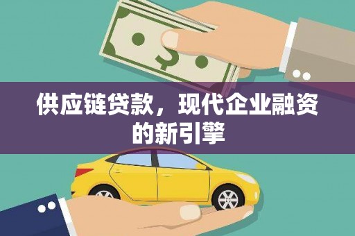 霞浦供应链贷款，现代企业融资的新引擎