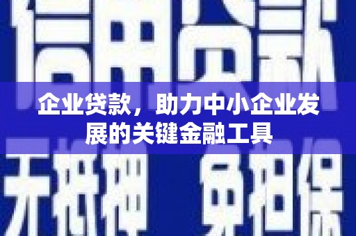 霞浦企业贷款，助力中小企业发展的关键金融工具