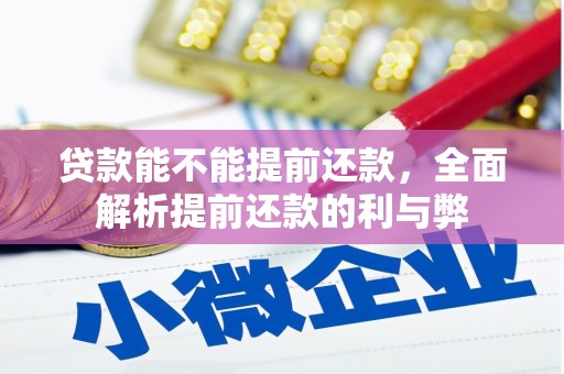 霞浦贷款能不能提前还款，全面解析提前还款的利与弊