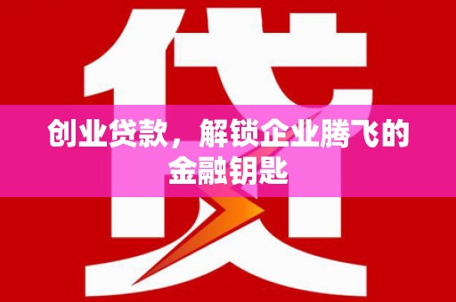 霞浦创业贷款，解锁企业腾飞的金融钥匙